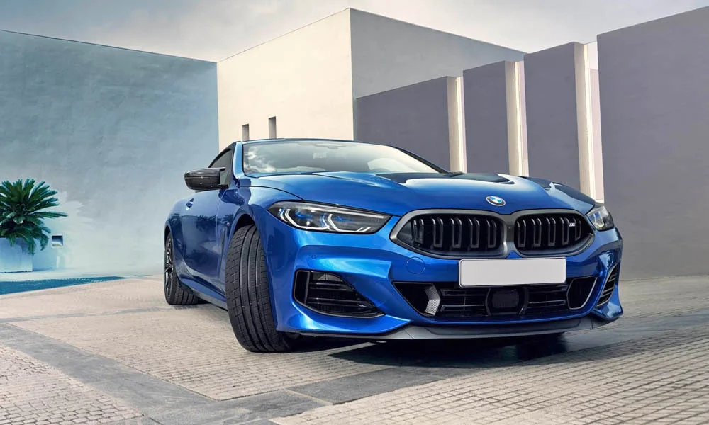 BMW 8 серии (2022) — вид спереди, фото 2