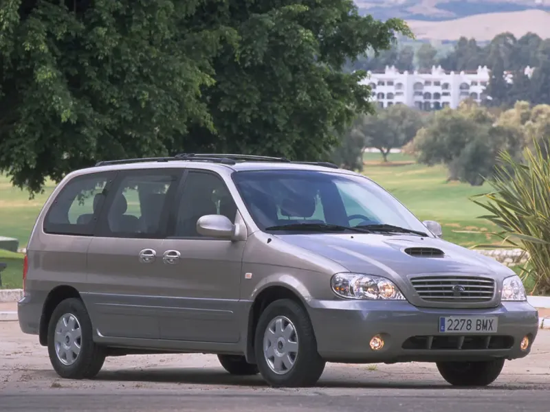 Kia Carnival рестайлинг 2002, минивэн, 1 поколение, UP/GQ (12.2002 - 10.2006)