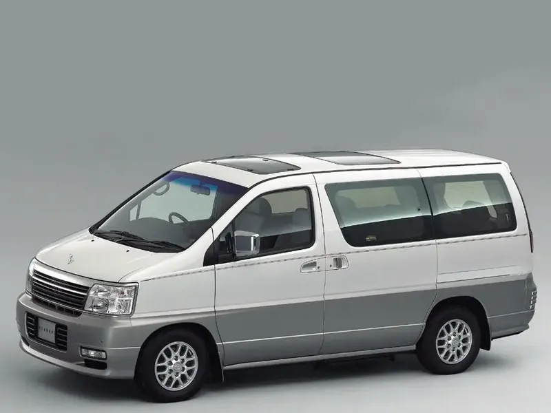Nissan Elgrand рестайлинг 2000, минивэн, 1 поколение, E50 (08.2000 - 04.2002)