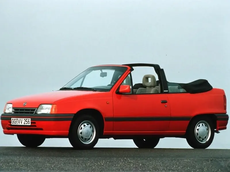Opel Kadett рестайлинг 1989, открытый кузов, 6 поколение, E (02.1989 - 02.1993)