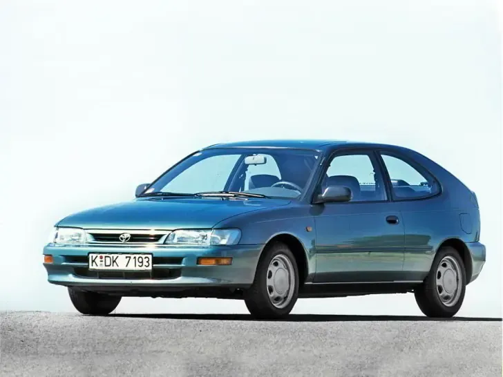 Toyota Corolla рестайлинг 1995, хэтчбек 3 дв., 7 поколение, E100 (05.1995 - 04.1997)