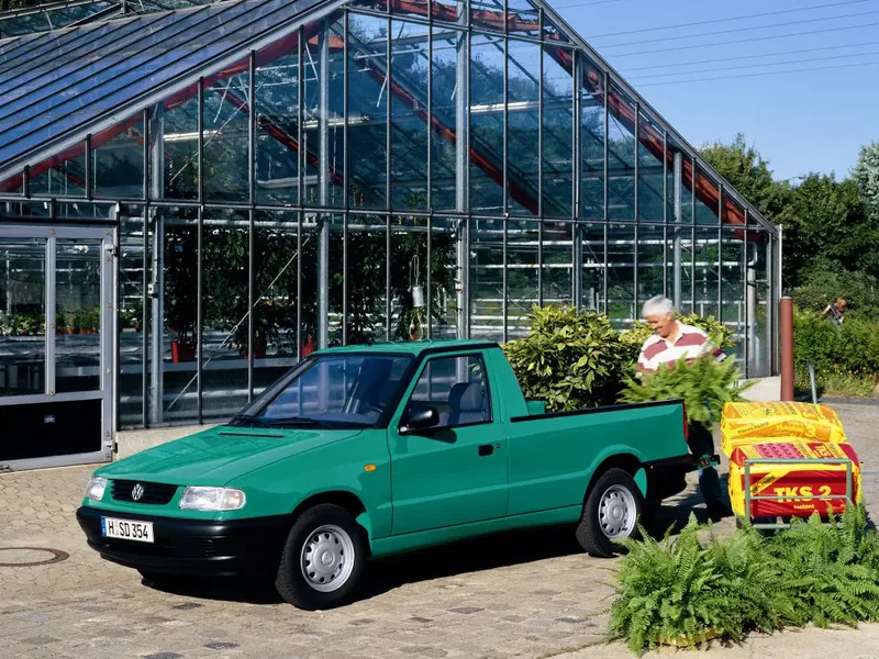 Volkswagen Caddy 1996, пикап, 2 поколение, 9U7 (06.1996 - 12.2000)