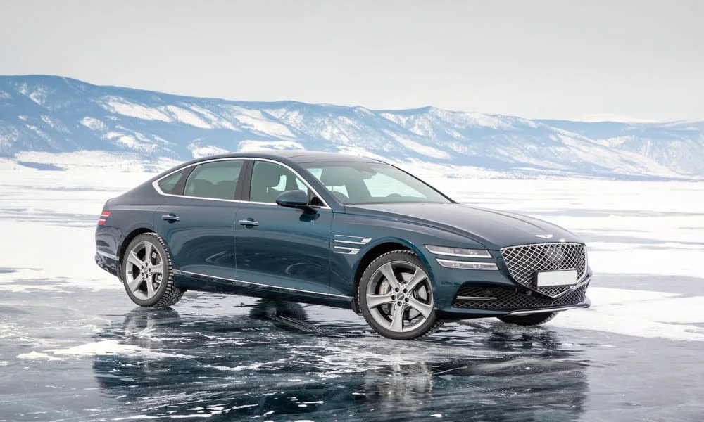 Фото Genesis G80 — вид спереди, фото 7. Оптика, решётка и бампер — первое впечатление о модели Genesis G80 — вид спереди, фото 7