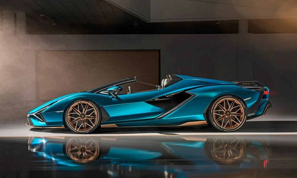 Lamborghini Sian Roadster — вид сзади, фото 3