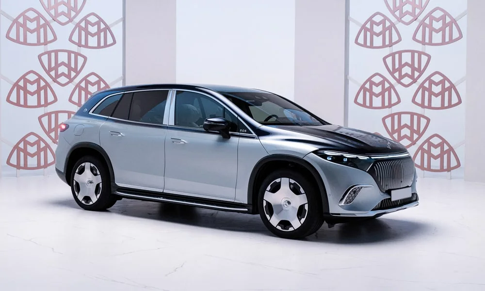 Фото Mercedes-Benz EQS SUV Maybach (2024) — вид спереди, фото 4. Оптика, решётка и бампер — первое впечатление о модели Mercedes-Benz EQS SUV Maybach (2024) — вид спереди, фото 4