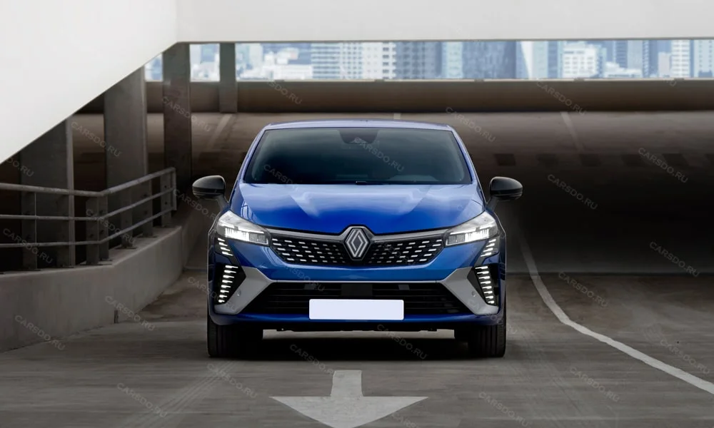 Фото Renault Clio RS — вид спереди, фото 3. Анфас: пропорции капота, посадка кузова и графика ходовых огней. Дневные ходовые огни включаются автоматически с запуском Renault Clio RS — вид спереди, фото 3