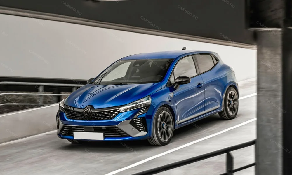 Фото Renault Clio RS — вид спереди, фото 8. Синий кузов, строгая симметрия оптики — базовый ракурс знакомства с дизайном. Дневные ходовые огни включаются автоматически с запуском Renault Clio RS — вид спереди, фото 8