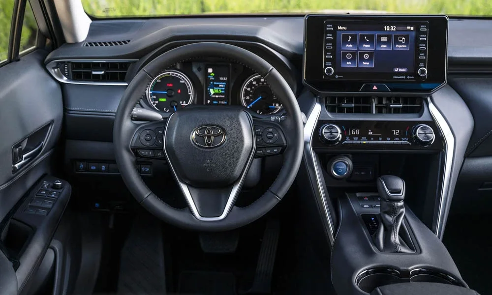 Фото Toyota Venza — передняя панель, фото 4. Компоновка экранов, дефлекторов и консоли Toyota Venza — передняя панель, фото 4